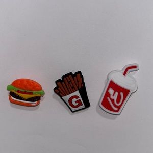 Burger, Fries, & Soft Drink Show Charms for your  Crocs